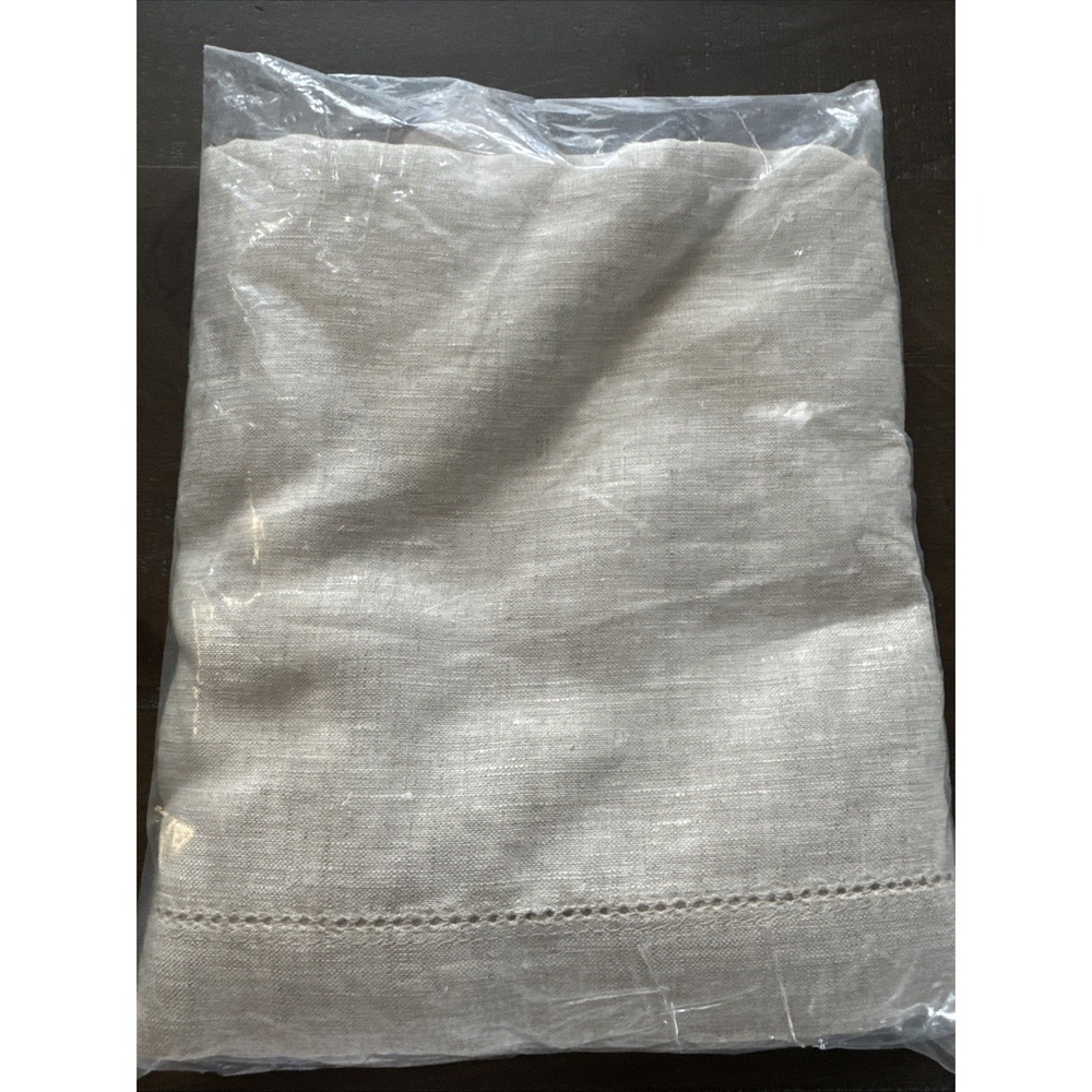 Pottery Barn Belgian Flax Linen 16" x 108" Table Runner~FLAX New w/tags